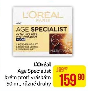 Krém pleťový proti vráskám Age Specialist L'