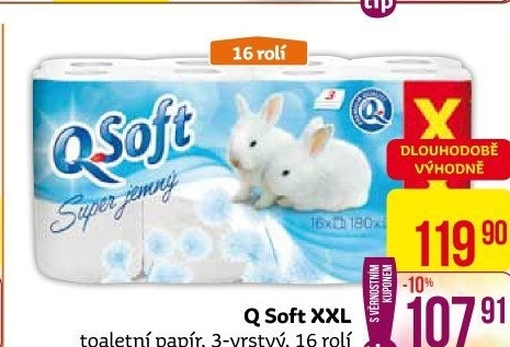 Toaletní papír 3vrstvý Q Soft