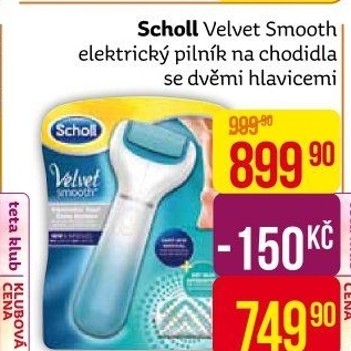 Pilník elektrický na chodidla Velvet smooth Scholl