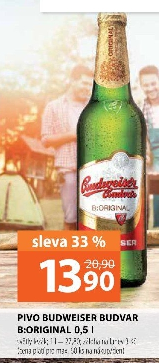 Pivo světlý ležák B: Original Budweiser Budvar