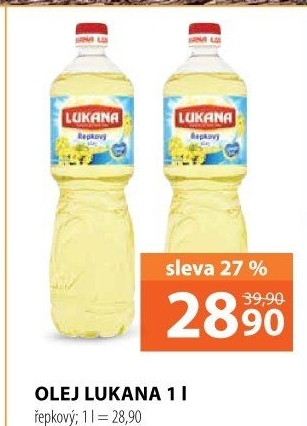 Řepkový olej Lukana