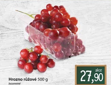 Hrozny růžové bezsemenné