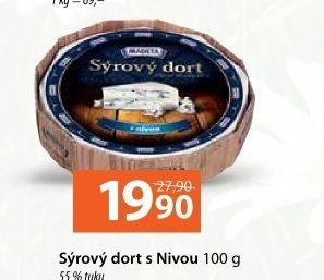 Sýrový dort tavený s nivou Madeta