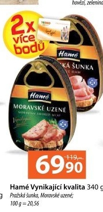 Pražská šunka Hamé Vynikající kvalita