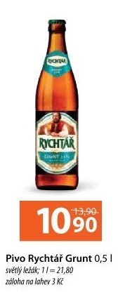 Pivo světlý ležák 11° Grunt Pivovar Rychtář
