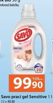 Prací gel bez chloru Savo