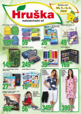 akční leták Hruška 22.7.2019-8.9.2019