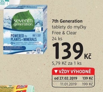 Tablety do myčky Seventh Generation