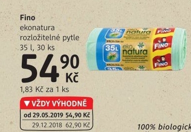 Pytle na odpadky eko natura 35l Fino