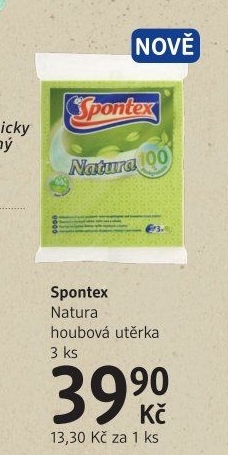 Utěrka houbová Natura Spontex
