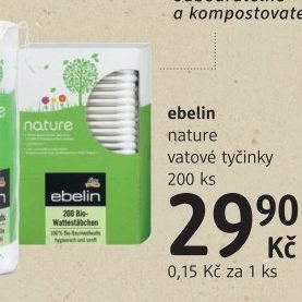 Tyčinky vatové Nature Bio Ebelin
