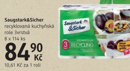 Utěrky kuchyňské 3vrstvé Saugstark&amp
