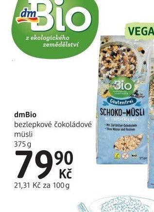 Müsli bez lepku dm Bio