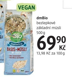 Müsli bez lepku dm Bio