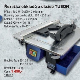 Řezačka obkladů a dlažby Tuson