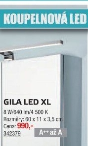 LED koupelnové svítidlo Gila Top Light