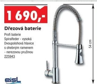 Baterie dřezová stojánková páková