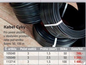 Instalační kabel Cyky-J