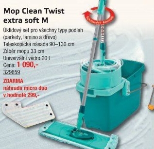 Mop set extra soft M Twist Clean Leifheit