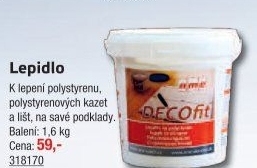 Lepidlo na polystyrén Decofit