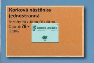 Korková nástěnka