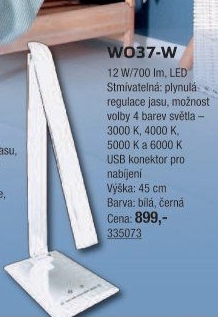 LED stolní lampička W037-W Solight