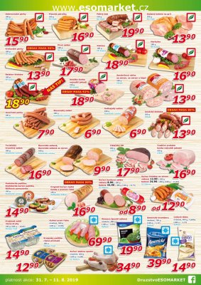 akční leták ESO MARKET 31.7.2019-11.8.2019