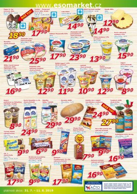 akční leták ESO MARKET 31.7.2019-11.8.2019