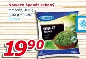Špenát sekaný mražený Nowaco