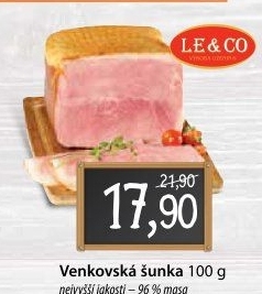 Šunka venkovská nejvyšší jakosti LE&amp