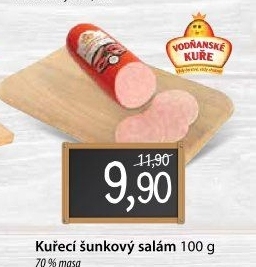 Salám šunkový kuřecí Vodňanské kuře
