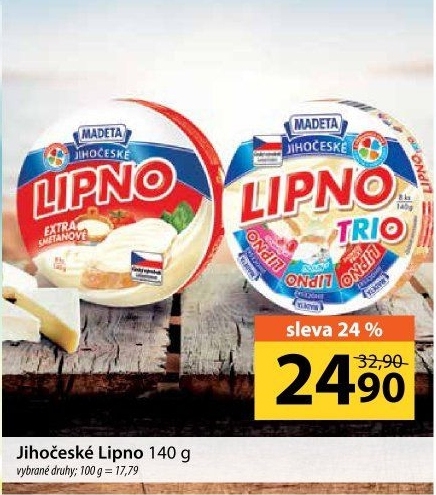 Tavený sýr Jihočeské Lipno Madeta