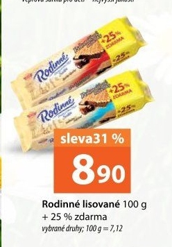 Sušenky Rodinné polomáčené Sedita