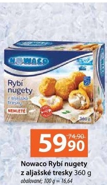 Obalované nugety z aljašské tresky mražené Nowaco