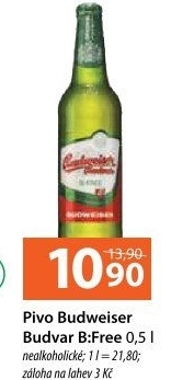 Nealkoholické pivo B:Free Budweiser Budvar