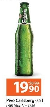 Pivo světlý ležák Carlsberg