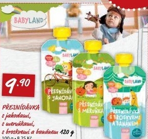 Přesnídávka ovocná kapsička Babyland