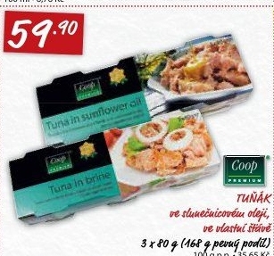 Tuňák v oleji Coop Premium