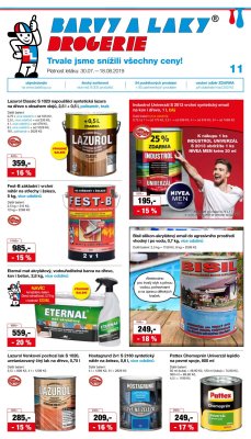 akční leták Barvy a laky drogerie 30.7.2019-18.8.2019