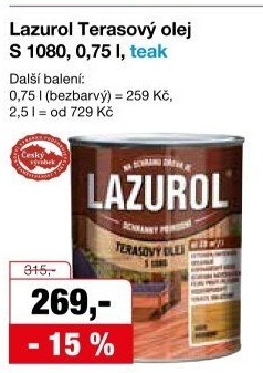 Terasový olej Lazurol