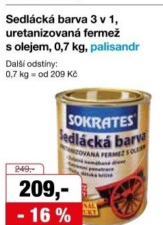 Sedlácká barva na dřevo Sokrates