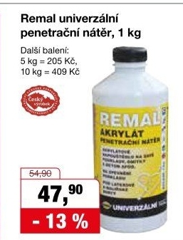 Penetrační nátěr Univerzální Remal