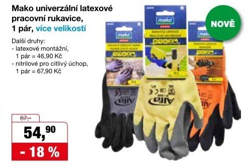 Rukavice pracovní Mako