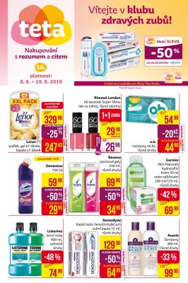 akční leták Teta drogerie 8.8.2019-19.8.2019