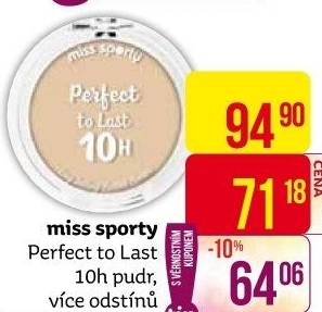 Pudr Perfect To Last 24H Miss Sporty