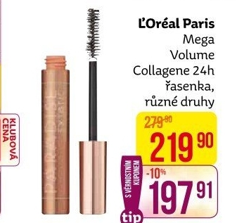 Řasenka Mega Volume Collagene 24H L'