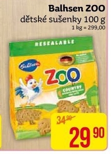 Sušenky ZOO Bahlsen