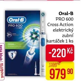 Elektrický kartáček Oral-B Pro 600 Cross Action