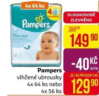Vlhčené ubrousky dětské Pampers