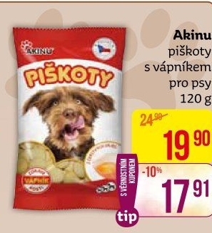 Piškoty s vápníkem pro psy Akinu